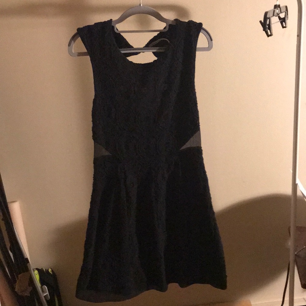 Mini dress with cutout back